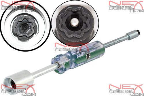 Cable box key self lock security star pattern pedestal combo